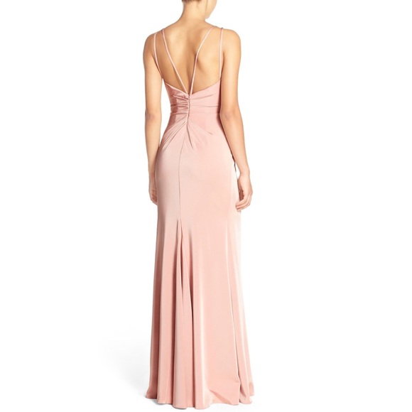 Faviana | 7755 Dusty Pink Evening Dress - Picture 2 of 7